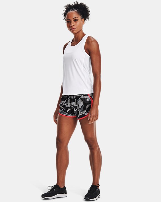 Women's UA Fly-By 2.0 Printed Shorts, Gray, pdpMainDesktop image number 2